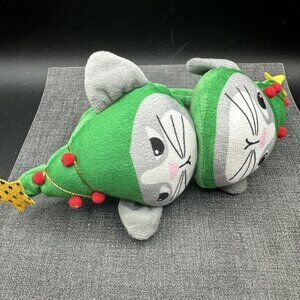 Kids Cat Christmas Ear Muffs Tree Top w/ Gold Star XMas Gift Stocking Stuffer 3+